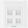 Vention Placa de Pared Tipo 86 IFFW0 con 4 Puertos RJ45